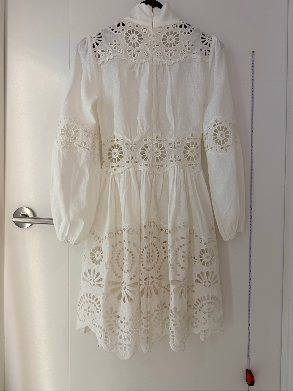 NWT Zimmermann Acacia Broderie Ivory Anglaise White Eyelet Lace Mini Dress - Picture 10 of 14
